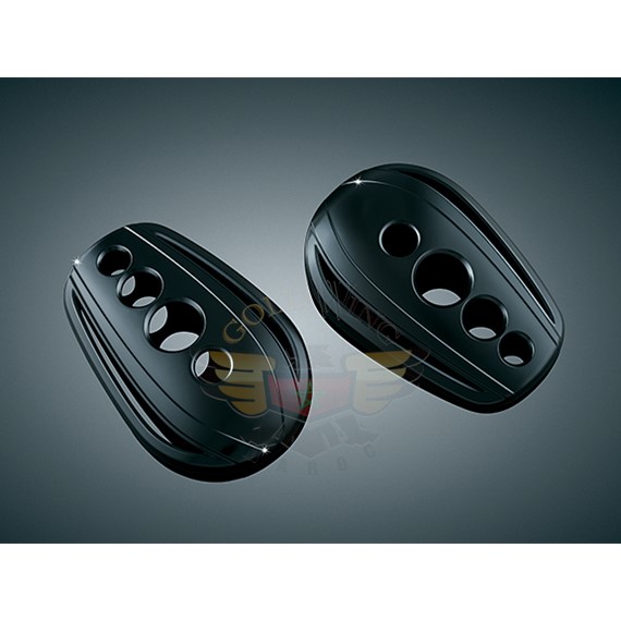 COVERS FOR STOCK H-D MIRRORS, BLACK 1756